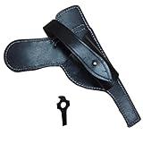  P08 Luger Fallschirmjäger-Lederholster mit Take-Down-Werkzeug - Dunkelbraun