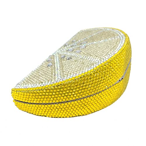 Image of Women Cute Fruit Evening Clutch Sparkling Rhinestones Purse Crystal Banquet Prom Shoulder Bag