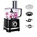 12 Cup Kompakt-Küchenmaschine, Food Processor Variable Geschwindigkeit mit Pulsfunktion, Universalmesser, Schneid-Raspel-Wendescheibe, Schlagscheibe (Sahne), Einfüllhilfe, Deckel