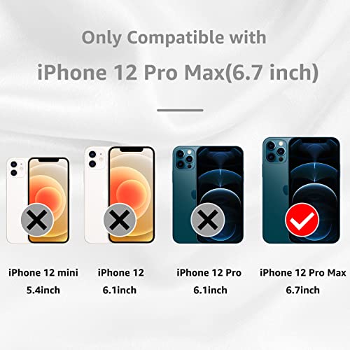Mcfance Silicone Magnetic Case For Iphone 12 Pro Max Magsafe Case Silicone Phone Case With Microfiber Lining For Iphone 12 Pro Max 6.7 Inch 2020, Dahlia #TOP1