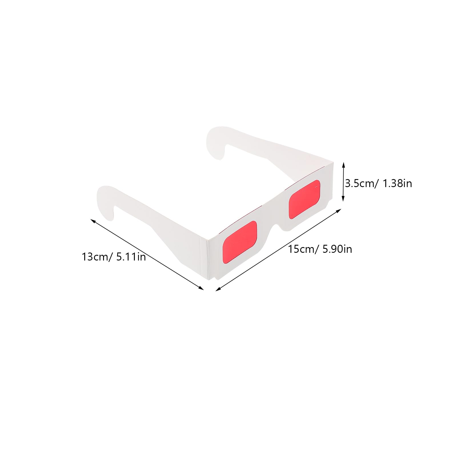 minkissy Lunettes Rouges Enfants 3D 50 Pièces pour Films À Domicile Cadeaux Saint-Valentin Fête Arc-en-Ciel Fournitures Anniversaire Et Récompenses Classe