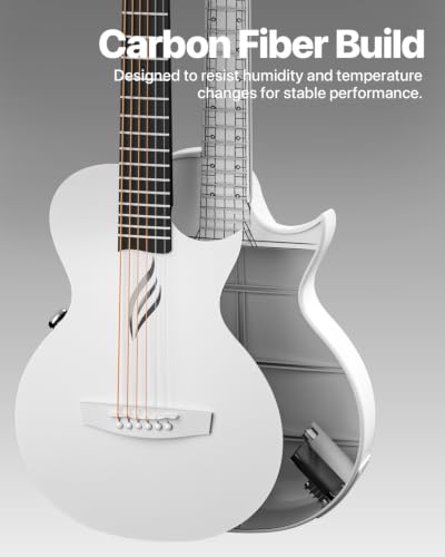 Image of Enya NOVA GO SP1 Carbon Fiber 35-Inch Smart Acoustic-Electric Travel Guitar | AcousticPlus Technology, Built-In Effects, USB Recording, Built-In Bluetooth Speaker, Beginner Kit with Gig Bag Included