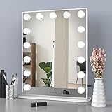 Perfekte Größe - Die Rahmengröße des Kosmetikspiegels beträgt 40 cm * 50 cm, die Glasgröße 48,9 cm * 38,9 cm. Die perfekte Größe für Make-up, Pflege oder Anziehen.