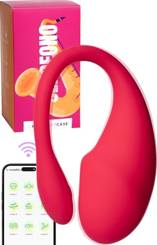 MySecretCase Vibrador Control Remoto con APP - Consoladores.. para Mujer con Vibración, Consolador Mujeres, Vibradorador Clítoris Mando Distancia, Huevo con Vibraciones (Rosa) (Sexofono)