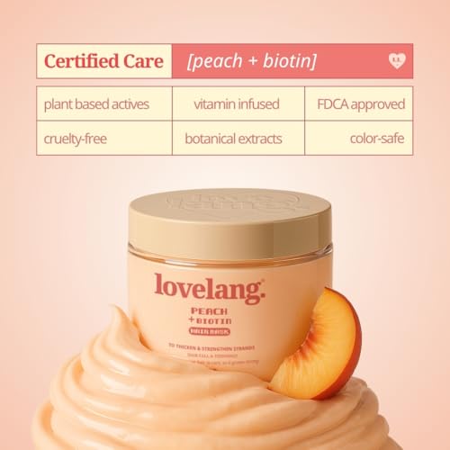 Image of Peach + Biotin Hair Mask | Deep Nourishment for Hair Fall & Thinning | Thickens, Fortifies & Softens | Peach Scented | For All Hair Types, 120 millilitre