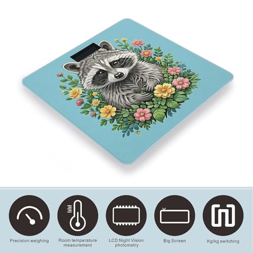 Báscula Digital de Baño con Pantalla LCD y Plataforma de Vidrio Templado miniatura 3