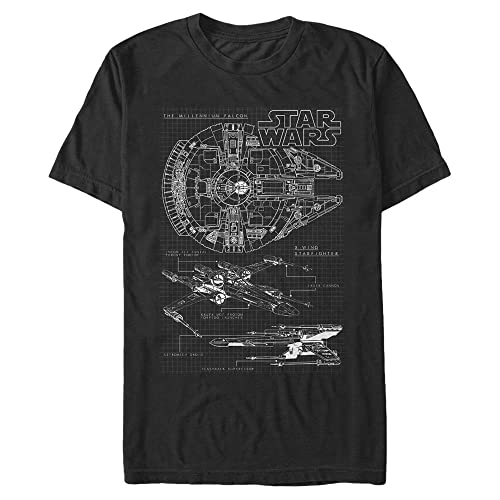 T-shirt Star Wars grande taille pour homme haut noir manches courtes 5XL