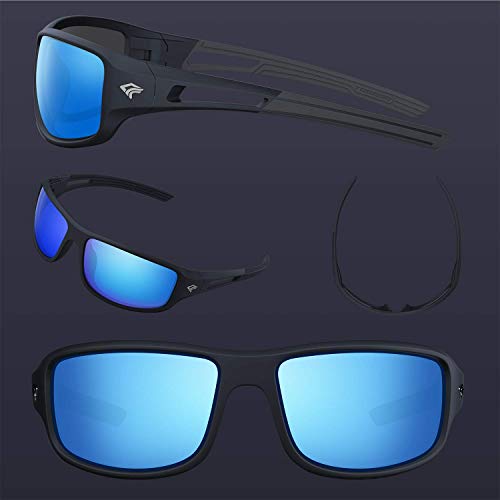 image for Torege Polarized Sports Sunglasses for Men Women Cycling Running Drivi