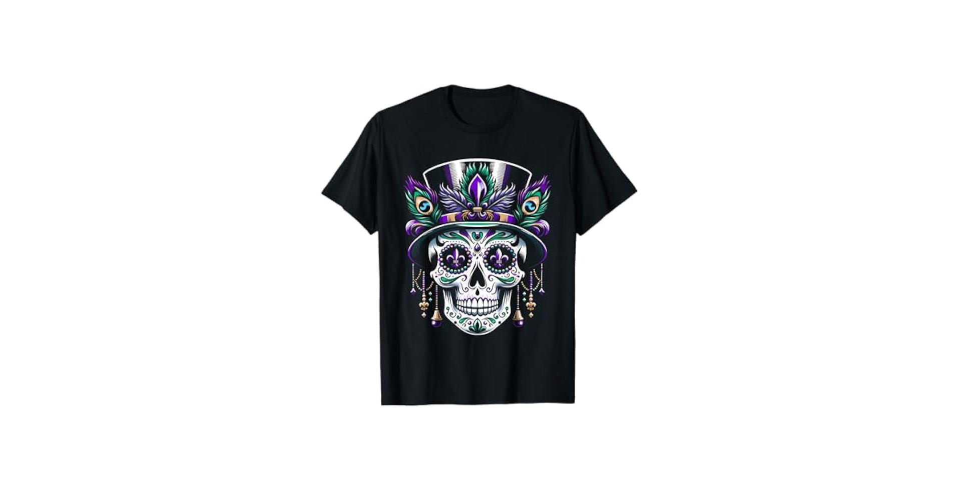 Amazon.com: Mardi Gras Skull Top Hat New Orleans Witch
