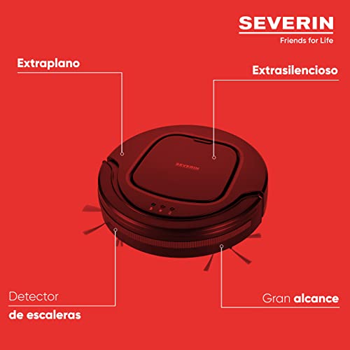 SEVERIN-Robot-aspirador-chill-potente-aspirador-portatil-para-suelos-duros-y-alfombras-de-pelo-corto-robot-inteligente-extraplano-con-detector-de-peldanos-gris-platino-RB-7023
