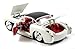 Jada Toys Bigtime Muscle 1:24 1957 Chevy Corvette Die-cast Car – Opening Doors, Hood, Trunk, Rubber Tires(White/Black)