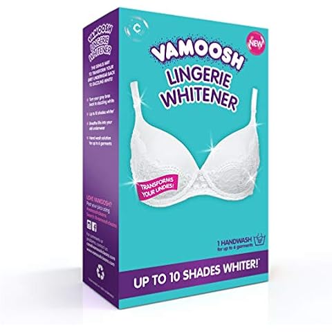 Vamoosh Lingerie Whitener - Laundry Fabric Whitener for Underwear, Stain Remover, Hand Wash Solution, Transforms Bras & Underwear up to 10 Shades Whiter (Contains 1 Hand-wash Solution) Cover