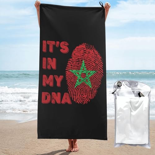 Serviette de plage légère Le Maroc Est dans Mon Adn pour camping