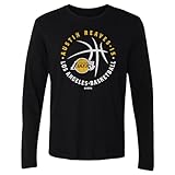 500 LEVEL Austin Reaves Los Angeles Lakers Long Sleeve Shirt - Austin Reaves Los Angeles Lakers Player Ball WHT (Black, Large)