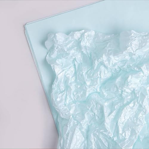 Seidenpapier Blau 50x70cm, 20 Blätter Perlglänzendes Verpackungsmaterial, Geschenkpapier Blau für Ostern Verpackung, Geburtstag, Basteln, Hochzeit, Weihnachten, Party