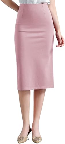 新品未使用【eaphi】LINEN LIKE TIGHT SKIRT Skirts For Older Ladies Knee Length Limiguyue Contrast Color