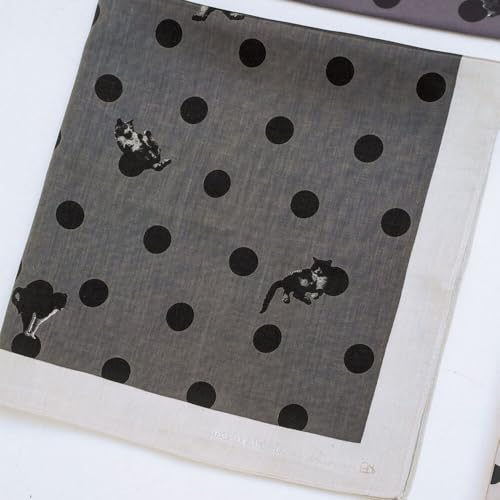 [Wpc.] 【Wpc.】沖昌之×Wpc. Patterns 大判ハンカチ 猫 おしゃれ 可愛い レディース グレー FREE