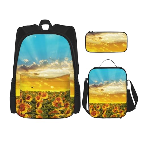 Sac à dos ordinateur portable avec sac lunch isotherme pour le bureau et l'université