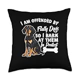 Black And Tan Coonhound Fluffy Black And Tan Coonhound Throw Pillow