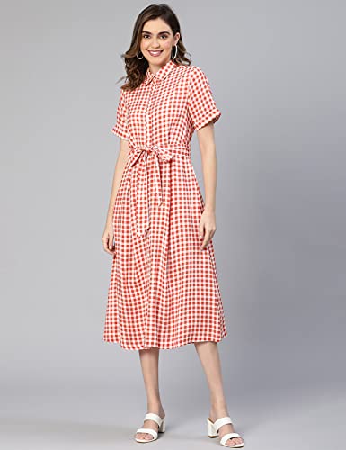 Image of oxolloxo Women's Rayon Shirt Midi Dress