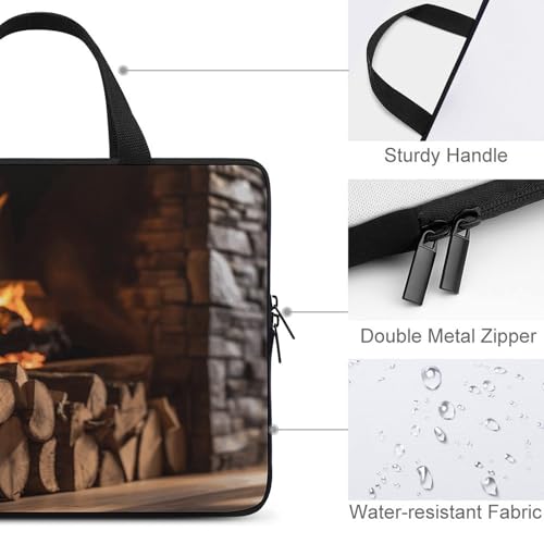 Housse ordinateur 15 pouces imperméable pochette pc portable bois