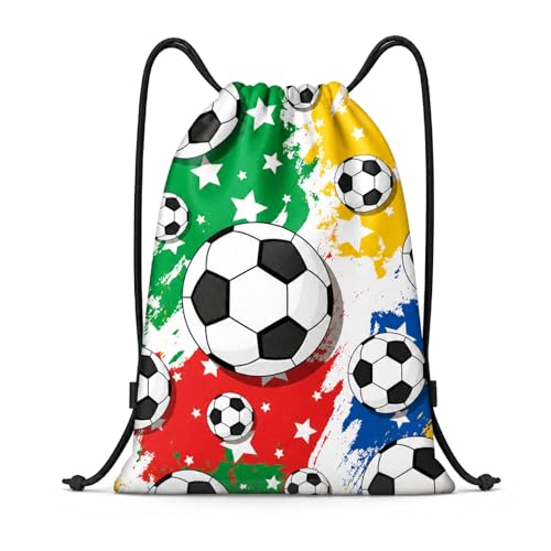 JOVYTH Mochila de Cuerdas Deportiva Fútbol 1 Unidad Impermeable | Bolsa Saco Ligera y Plegable para Gimnasio, Natación, Escuela, Viajes, Playa, Niños y Adultos Unisex