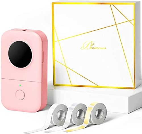 Phomemo D30 Label Maker Machine,Thermal Sticker Bluetooth Label Maker with 3 Rolls Label Papert,Wireless Handheld Label Printer,Portable Mini Label Machine For Home,Office,School,Small Business -White