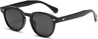 Ridering Women Men Round Sunglasses, Retro Womens Trendy Classic Small Lens UV Protection Sunglasses
