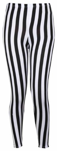 Legging long stretch à rayures verticales : opacité et effet galbant pour femme