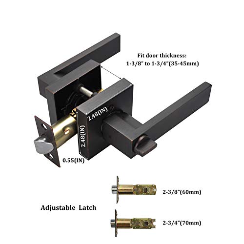 Bed /Bath Room Door Lever For Privacy Bathroom And Interior Door Heavy Duty Door Lock Handle Oil Rubbed Bronze Aged Bronze Finish #TOP1