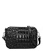 Produktbild Liebeskind Berlin Damen Croco Luka Crossbody Umhängetasche, Small (HxBxT 14.5cm x 20.5cm x 7cm), black