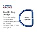 Scuba Choice Aluminum BCD D-Ring Set – Heavy-Duty, Corrosion-Resistant, Non-Rust Coated, 66mm x 53mm, 6mm Thick – Secure Dive Gear Attachment for BCD & Weight Belt – 2 Pack (Blue)