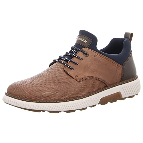 Zapatos casuales Rieker B3352 Cordones Hombre de piel, calzado cómodo masculino estilo Oxford