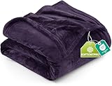 Utopia Bedding Fleece Blanket King Size Purple 300GSM Luxury Anti-Static Fuzzy Soft Microfiber Bed Blanket (90x102 Inch)