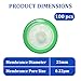 100 Count Syringe Filter, Nylon Hydrofilic Membrane 25mm Diameter 0.22um Pore Size, Syringe Lab Filters, Non Sterile Filtration (Green)