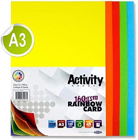 Pack of 10 Premier Activity A4 250gsm Glitter Card 10 Sheets - Gold