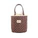 Produktbild Rosennie Fashion Blumendrucken Kühltasche Tote Bento Box Bag Travel Lunch Tote Lunch Tasche Thermal Insulated Gefütterte Tasche Tragen Niedlich süße Baumwolle Kordelzug Eisbeutel (Braun)
