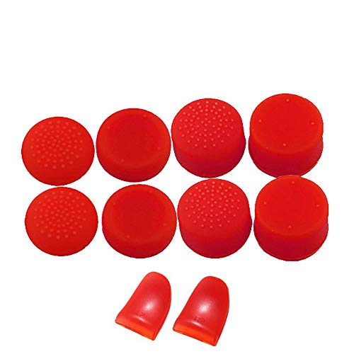Replacement L2 R2 Buttons Trigger Extender + Silicone Analog Thumb Stick Cap Cover Grip Thumbsticks Joystick for Sony PS4 PS4 Pro Slim Controller (Red) -  SZLG