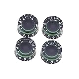 Imperial Inch Size Control Speed Knobs for USA Made Les Paul Style Electric Guitar 4 Knobs (Green)