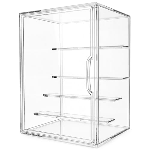 QWORK   Vitrina de Acrílico con 4 Estantes