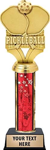 Pickleball Trophies, Customized Pickleball Red Stars Trophy, Great Pickleball Awards Prime