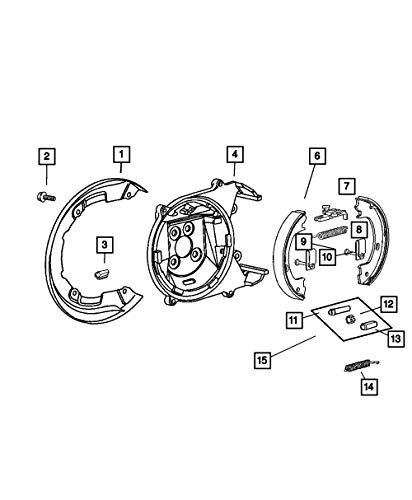 Mopar 4383541 muelle retorno zapata inferior miniatura 1