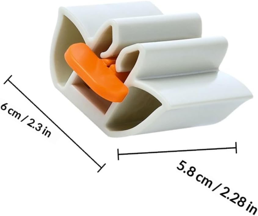 4pcs Toothpaste Squeezer Dispenser Rolling Lotus Shape Stand for Easy Toothpaste Extraction Reduces Waste for Bathroom Accessories Multi Yellow White Orange Blue