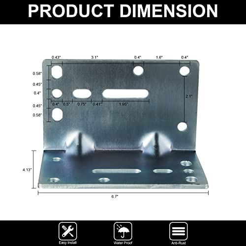 Tyt Winch Mounting Bracket, Heavy Duty Right Angle Mounting Winch Bracket, Heavy Duty Winch Mount Plate For 600Lbs To 3500Lbs Trailer Winch Mount（Silver)… #TOP2
