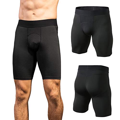 Andoer Cueca boxer respirável masculina com 3 cuecas esportivas masculinas Shorts de compressão masc