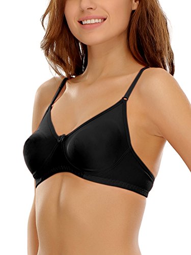 Image of Clovia Women's Pack of 3 Cotton Rich Non-Padded Wirefree T-Shirt Bra in Multicolor