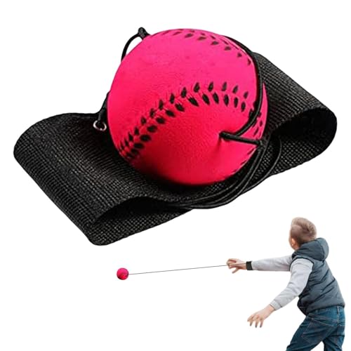 Bounce Ball mit Schnur, 6cm Handgelenk Return Ball, Basketball/Baseball/Tennis/Fußball an der Schnur, Gummi Springballs Reboundball für Kinder Erwachsene ältere Menschen zum Trainieren Spielen