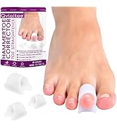 Qvlaitoe Hammer Toe Straightener, 6 Count Toe Straighteners for Curled, Crooked, Bent, Claw Toes,...