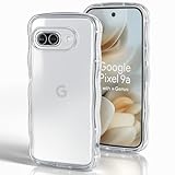 Google Pixel 9A ケース クリア ウェーブ グーグル ピクセル 9a うねうね おしゃれ 人気 肩掛け 韓国 耐衝撃 超軽量 薄型 米軍 pixel9a なみなみ 可愛い 透明 オタ活 推し活 (Google Pixel 9Aクリアウェーブ)