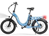 Elecby 1200W Peak Folding Electric Bike for Adults, 28MPH 48V 10.4Ah Removable...